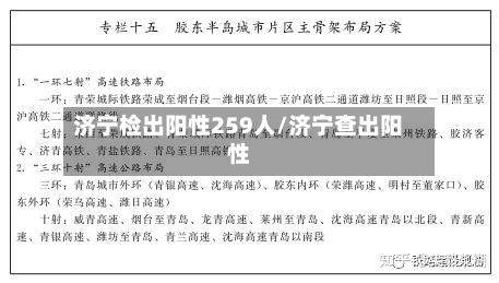 济宁检出阳性259人/济宁查出阳性-第2张图片