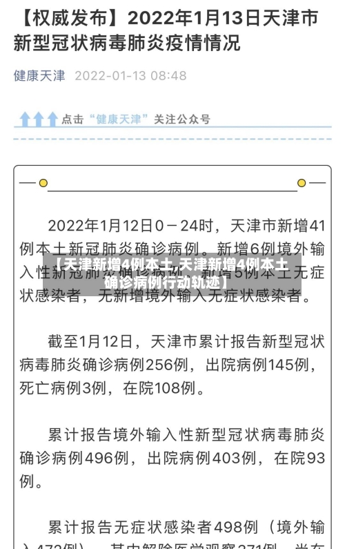 【天津新增4例本土,天津新增4例本土确诊病例行动轨迹】-第2张图片
