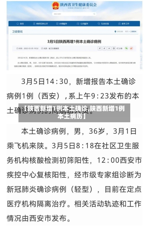 【陕西新增1例本土确诊,陕西新增1例本土病历】-第2张图片