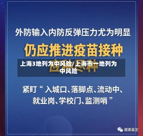 上海3地列为中风险/上海市一地列为中风险-第2张图片
