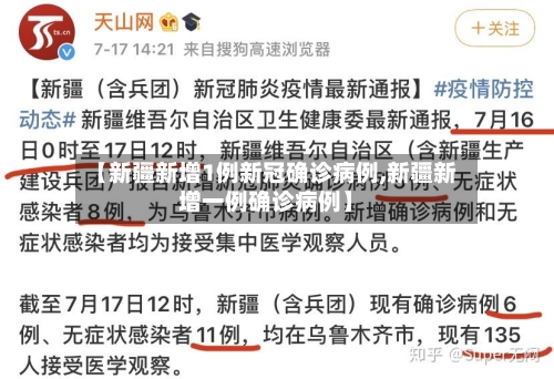【新疆新增1例新冠确诊病例,新疆新增一例确诊病例】-第2张图片