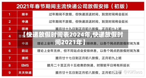 【快递放假时间表2024年,快递放假时间2021年】