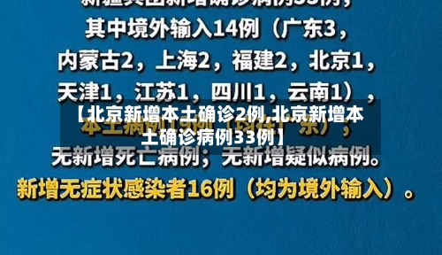 【北京新增本土确诊2例,北京新增本土确诊病例33例】