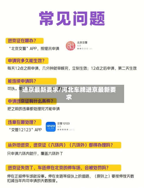 进京最新要求/河北车牌进京最新要求