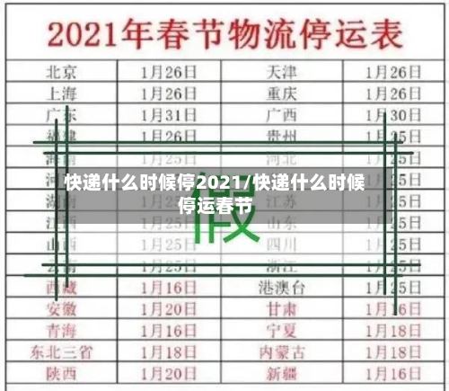 快递什么时候停2021/快递什么时候停运春节
