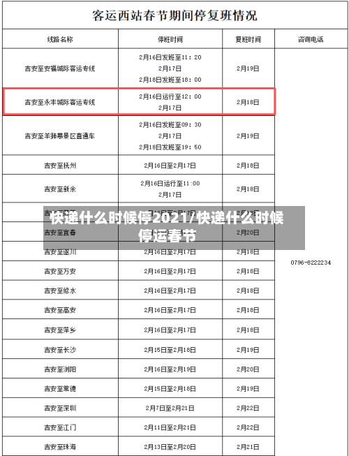 快递什么时候停2021/快递什么时候停运春节-第3张图片