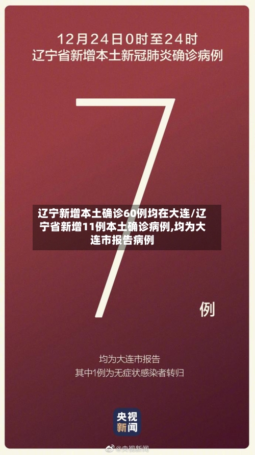 辽宁新增本土确诊60例均在大连/辽宁省新增11例本土确诊病例,均为大连市报告病例