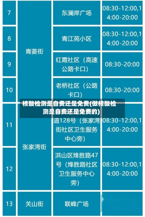 核酸检测是自费还是免费(做核酸检测是自费还是免费的)-第3张图片