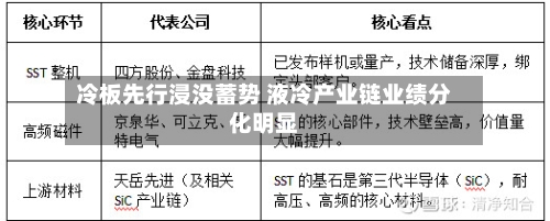 冷板先行浸没蓄势 液冷产业链业绩分化明显