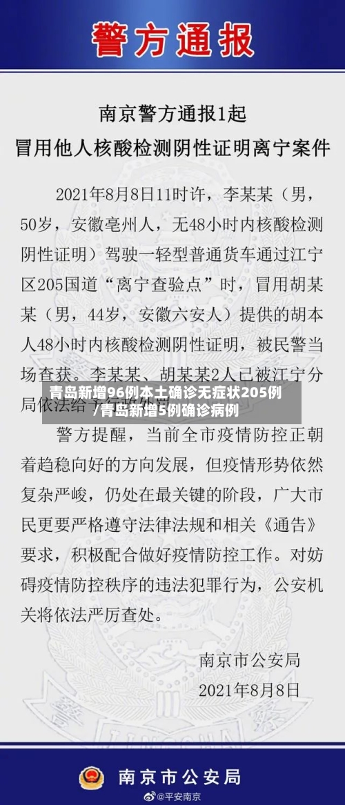 青岛新增96例本土确诊无症状205例/青岛新增5例确诊病例-第3张图片