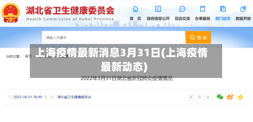 上海疫情最新消息3月31日(上海疫情最新动态)-第2张图片