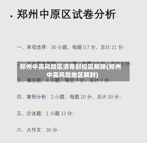 郑州中高风险区清零封控区解除(郑州中高风险地区解封)