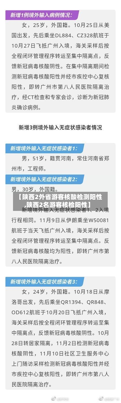 【陕西2外省游客核酸检测阳性,陕西2名游客核检阳性】-第3张图片