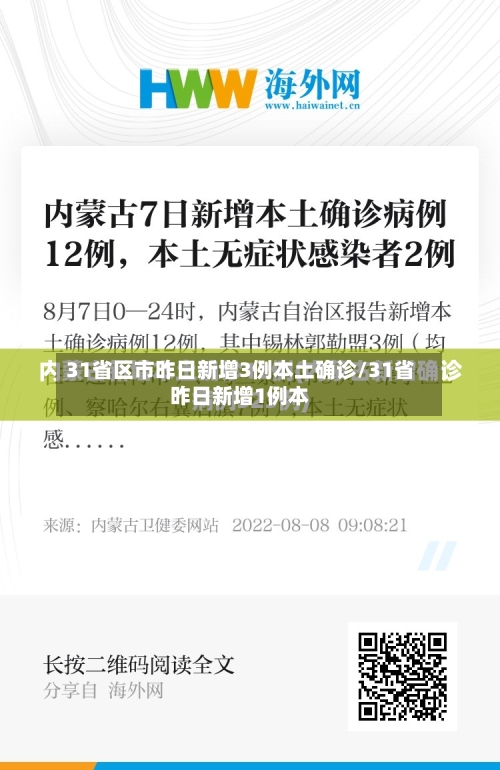 31省区市昨日新增3例本土确诊/31省昨日新增1例本-第3张图片