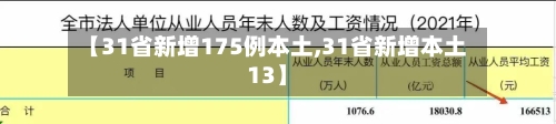 【31省新增175例本土,31省新增本土13】-第3张图片