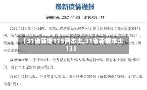 【31省新增175例本土,31省新增本土13】-第2张图片