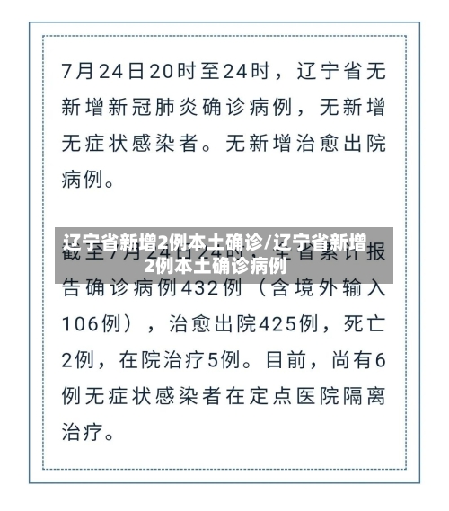 辽宁省新增2例本土确诊/辽宁省新增2例本土确诊病例