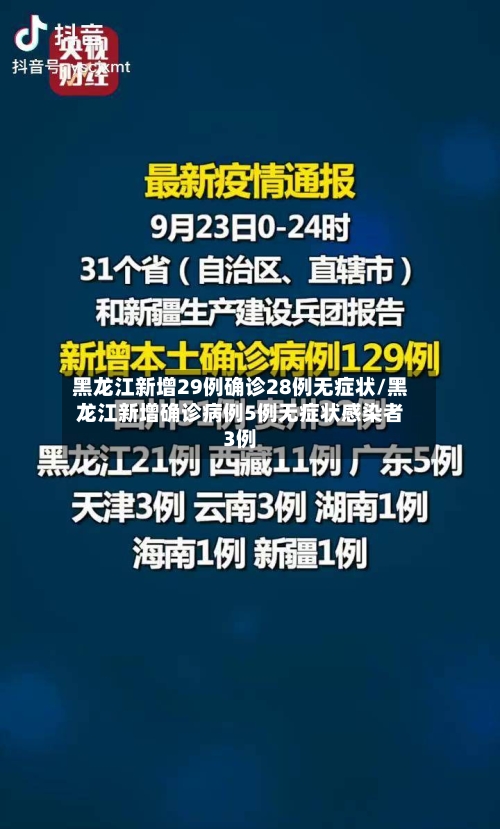 黑龙江新增29例确诊28例无症状/黑龙江新增确诊病例5例无症状感染者3例