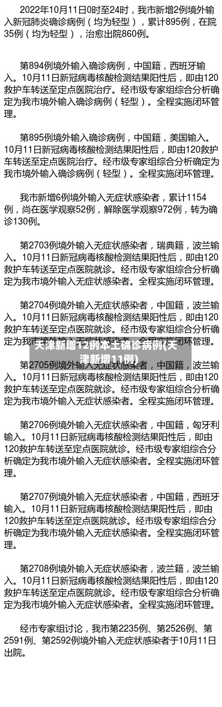 天津新增12例本土确诊病例(天津新增11例)-第2张图片