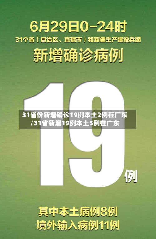 31省份新增确诊19例本土2例在广东/31省新增19例本土5例在广东