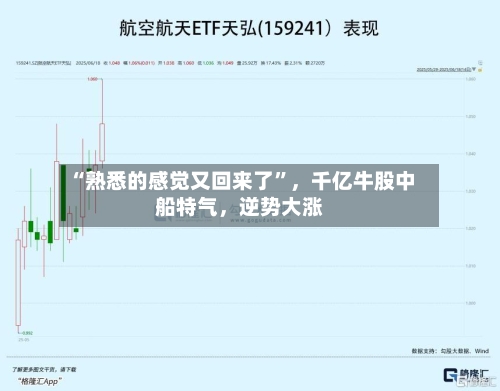 “熟悉的感觉又回来了”，千亿牛股中船特气，逆势大涨