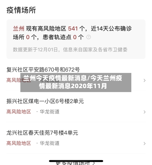 兰州今天疫情最新消息/今天兰州疫情最新消息2020年11月-第2张图片