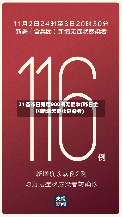 31省昨日新增900例无症状(昨日全国新增无症状感染者)