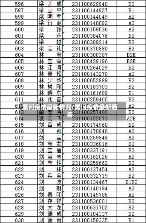 黑河疫情最新情况/黑河疫情最新通告