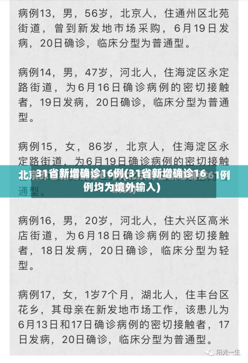 31省新增确诊16例(31省新增确诊16例均为境外输入)-第3张图片