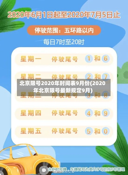 北京限号2020年时间表9月份(2020年北京限号最新规定9月)-第2张图片