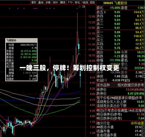 一晚三股，停牌！筹划控制权变更