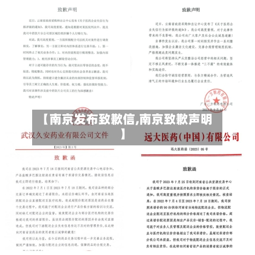 【南京发布致歉信,南京致歉声明】