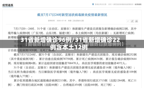 31省新增确诊96例/31省新增确诊22例含本土12例-第2张图片
