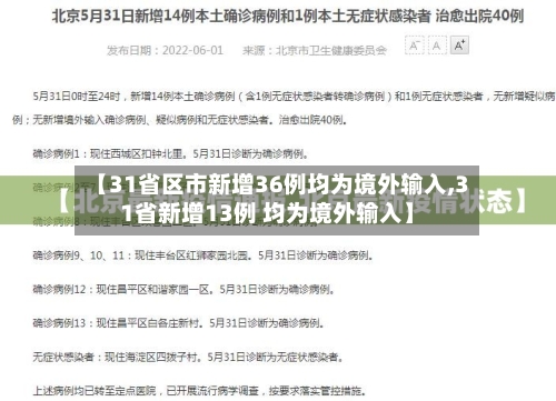 【31省区市新增36例均为境外输入,31省新增13例 均为境外输入】-第2张图片