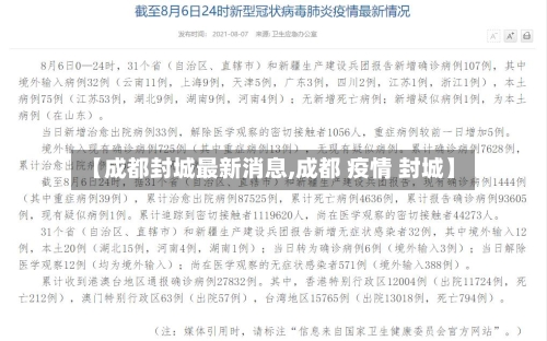 【成都封城最新消息,成都 疫情 封城】