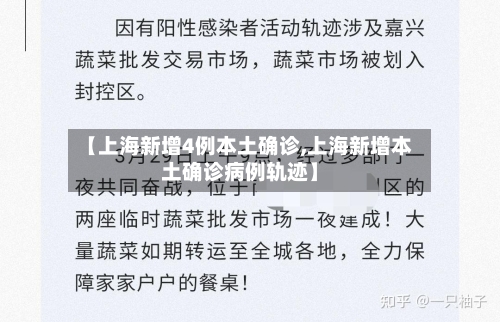 【上海新增4例本土确诊,上海新增本土确诊病例轨迹】-第3张图片