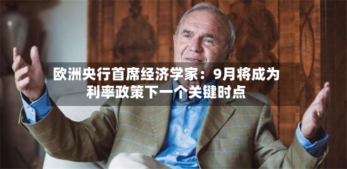 欧洲央行首席经济学家：9月将成为利率政策下一个关键时点