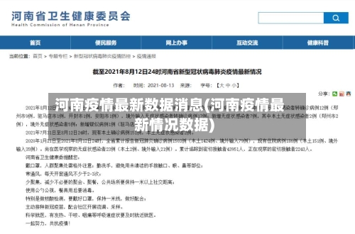 河南疫情最新数据消息(河南疫情最新情况数据)