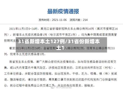 31省新增本土127例/31省份新增本土1