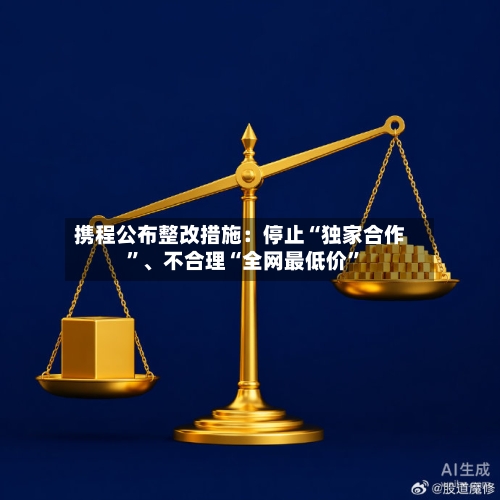 携程公布整改措施：停止“独家合作”、不合理“全网最低价”