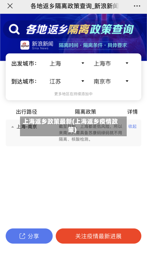 上海返乡政策最新(上海返乡疫情政策)