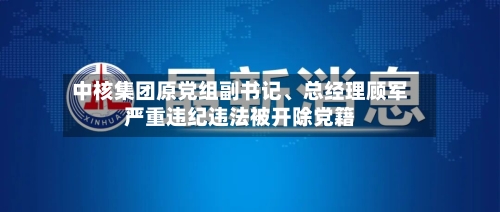 中核集团原党组副书记、总经理顾军严重违纪违法被开除党籍-第2张图片