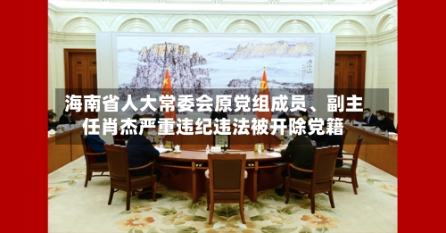 海南省人大常委会原党组成员	、副主任肖杰严重违纪违法被开除党籍-第2张图片