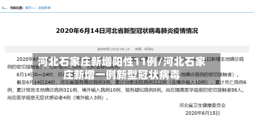 河北石家庄新增阳性11例/河北石家庄新增一例新型冠状病毒