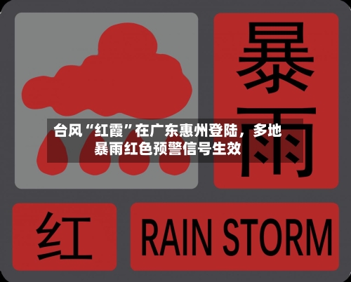 台风“红霞”在广东惠州登陆，多地暴雨红色预警信号生效