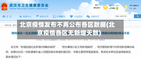 北京疫情发布不再公布各区数据(北京疫情各区无新增天数)