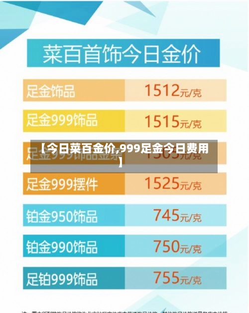 【今日菜百金价,999足金今日费用】