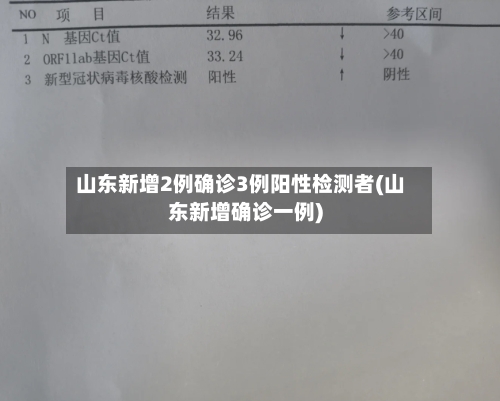 山东新增2例确诊3例阳性检测者(山东新增确诊一例)