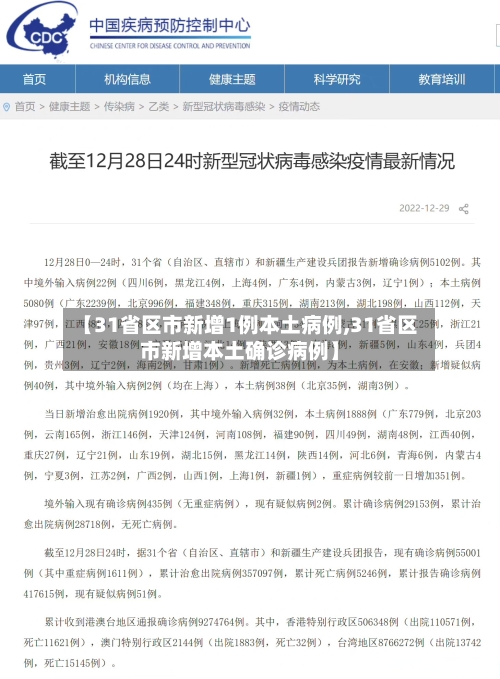 【31省区市新增1例本土病例,31省区市新增本土确诊病例】-第2张图片
