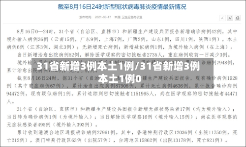 31省新增3例本土1例/31省新增3例本土1例0-第3张图片